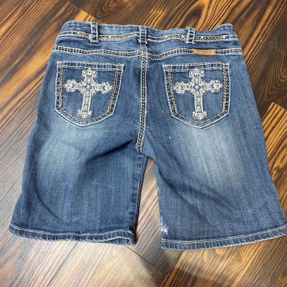Cowgirl Tuff Co. Victory Cream Bermuda Denim Short Size 31
